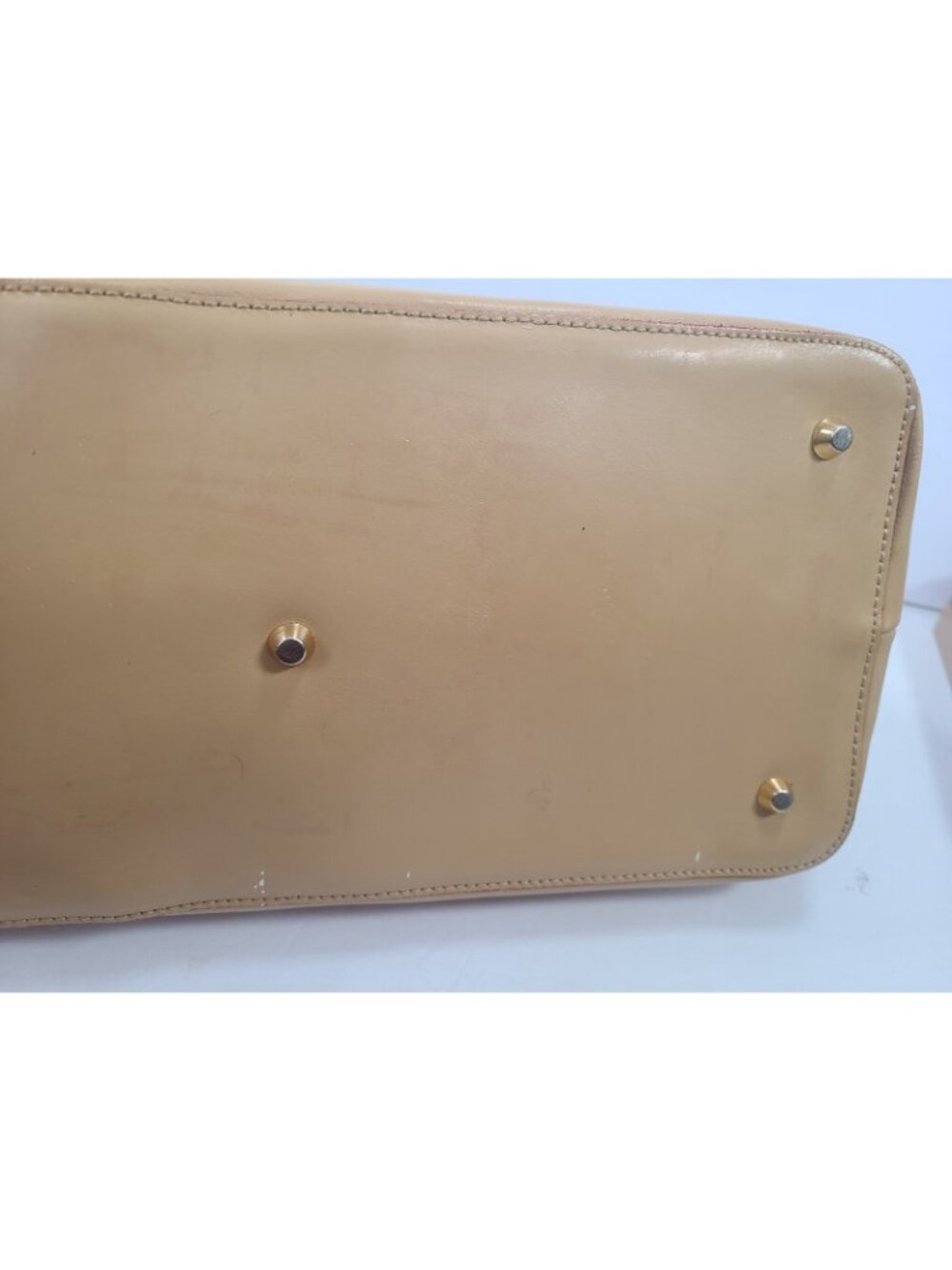 Arcadia Red Patent Satchel Top Handle Bag Gold Hardware Zip Closure Women - Picture 12 of 16